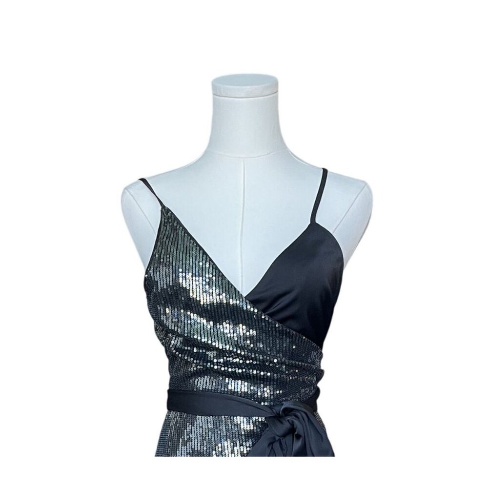 Camila Coelho Sequin Wrap Mini Dress Size S‎ Glam Designer Cocktail Party NYE - Picture 4 of 13